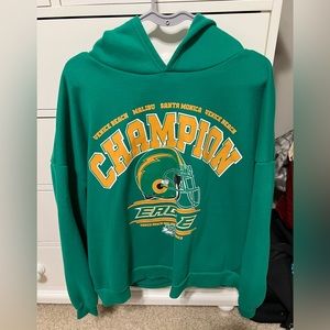 Green football sweatshirt